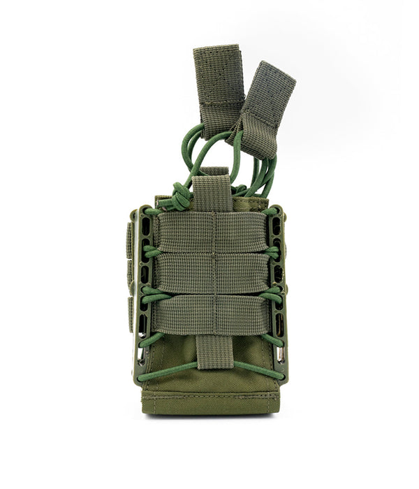 Rapid Access Double AR .223/5.56 & 7.62 Open Top Molle Mag Pouch 221B Tactical OD Green 