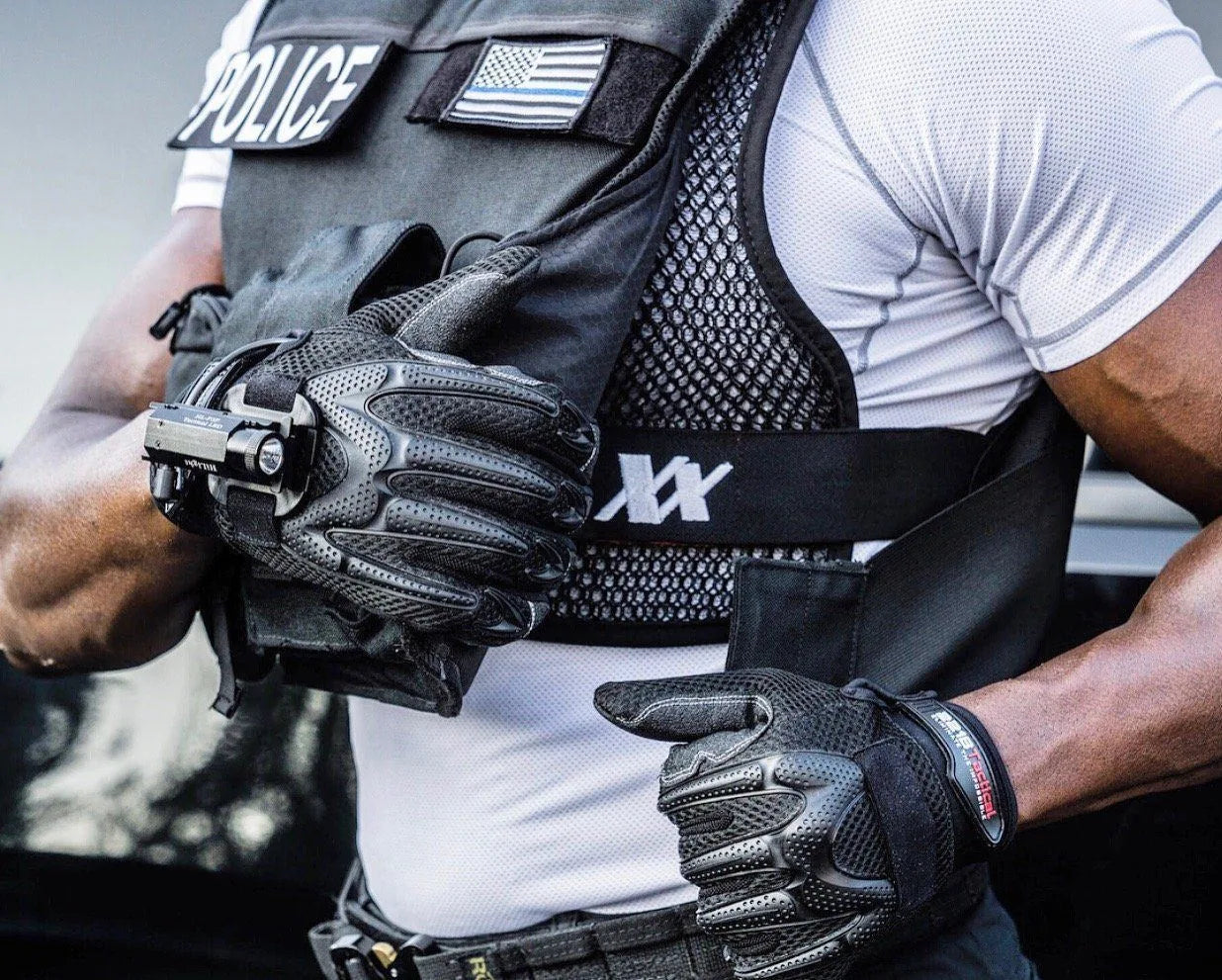 Officer gearing up