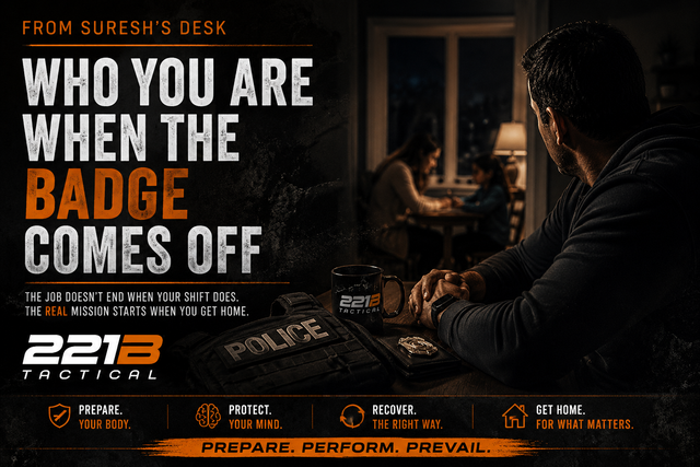 From Suresh’s Desk: Who You Are When the Badge Comes Off | 221B Tactical