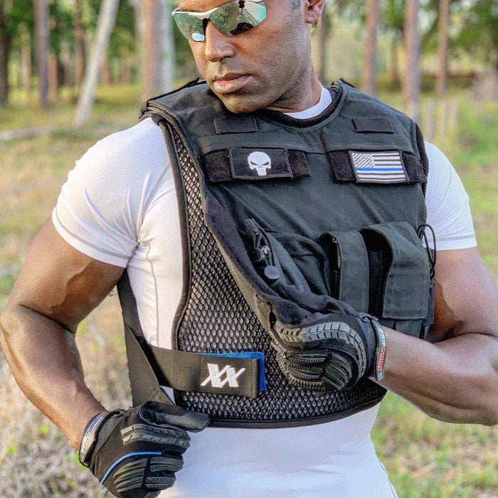 Cop invents breathable cooling vest for police law enforcement officers and military to wear under armor to stay cooler and less sweaty