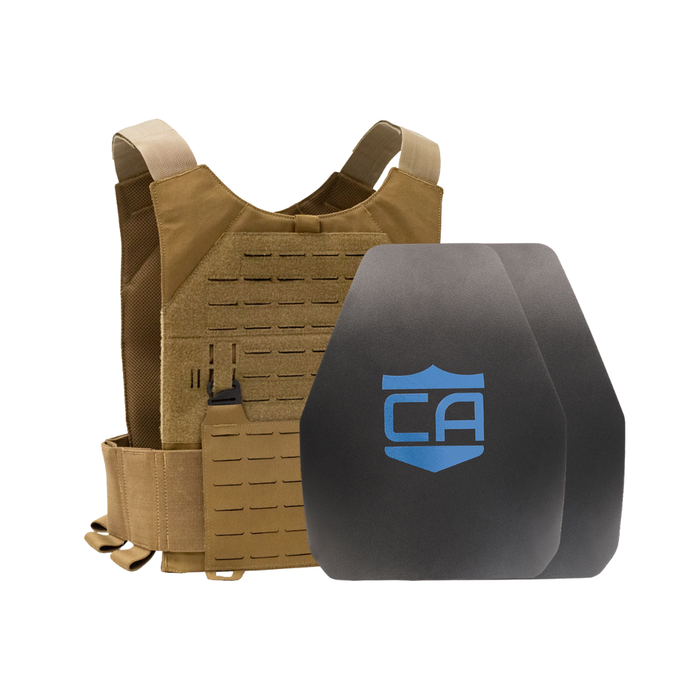 Caliber Armor AR550 Body Armor Package with Phantom Low-Profile Plate Carrier – NIJ Level III+ 10