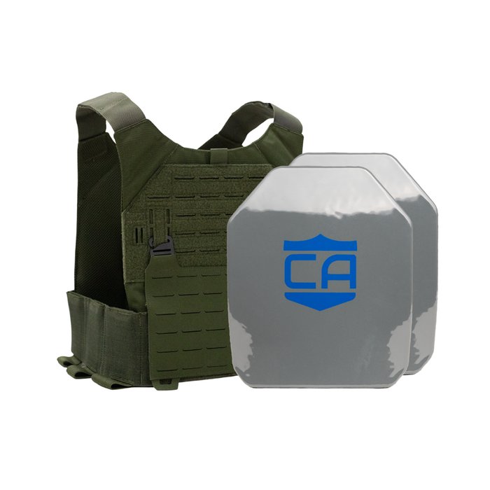 Caliber Armor AR550 Body Armor Package with Phantom Low-Profile Plate Carrier – NIJ Level III+ 11