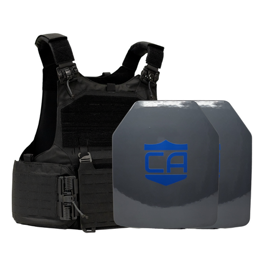 Black M.O.D. carrier with two HX Speed Plates, SAPI cut UHMWPE plates with waterproof coating 9