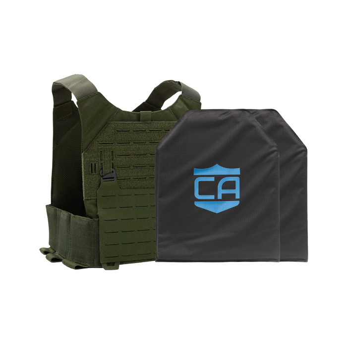 CaliberX Level IIIA/HG2 Soft Body Armor Package with Phantom Low-Profile Plate Carrier 1