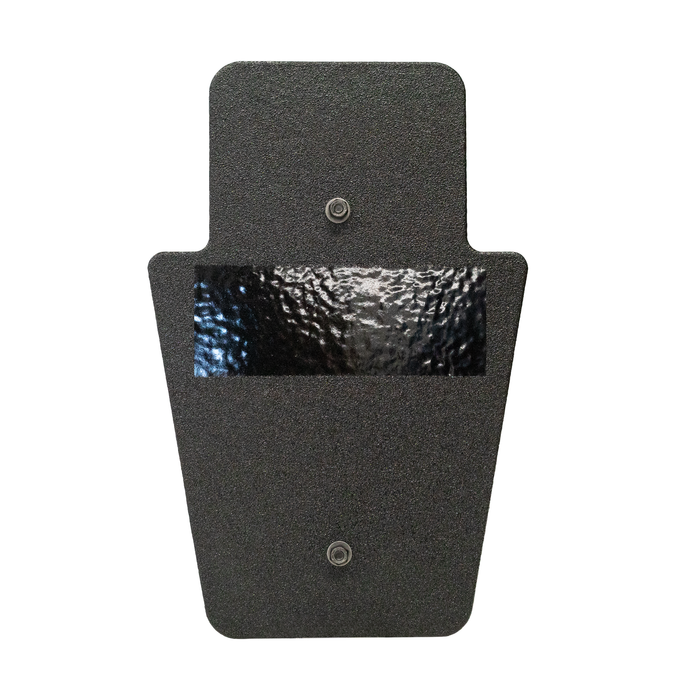 Front of black 12" x 18" Caliber Armor Pistol rated Level IIIA HG2 Ballistic Shield with SL handle on a white background 0