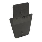 Angled front of black 12" x 18" Caliber Armor Pistol rated Level IIIA HG2 Ballistic Shield with SL handle on a white background 2