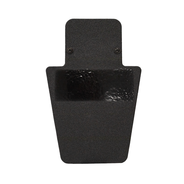 Front of black 12" x 18" Caliber Armor Pistol rated Level IIIA HG2 Ballistic Shield with value line handle on a white background 0