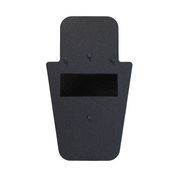 Front of black 15" x 25" Caliber Armor Pistol rated Level IIIA HG2 Ballistic Shield with three position handle on a white background 0