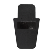Front of black 15" x 25" Caliber Armor Pistol rated Level IIIA HG2 Ballistic Shield with fixed value line handle in the center on a white background 0