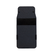 Front view of black 8" x 17" Caliber Armor Pistol rated Level IIIA HG2 Ballistic Shield on a white background 0