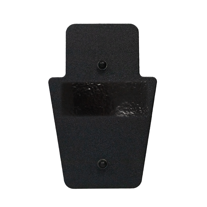 Front of black 12" x 18" Caliber Armor Rifle rated Level III+ RF2 Ballistic Shield with SL handle on a white background 0