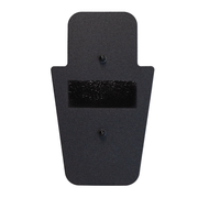 Front of black 15" x 25" Caliber Armor Rifle rated Level III+ RF2 Ballistic Shield with fixed SL handle in the center on a white background 0