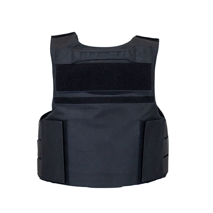rear view of blackpatrol body armor vest with velcro & elastic cummerbund 6