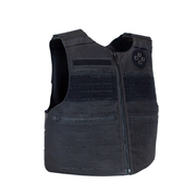 profile view of first responder body armor uniform style vest with zipp pockets and molle  9