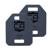 pair of grey weighted training plates weighing 7.5 pounds a piece 5