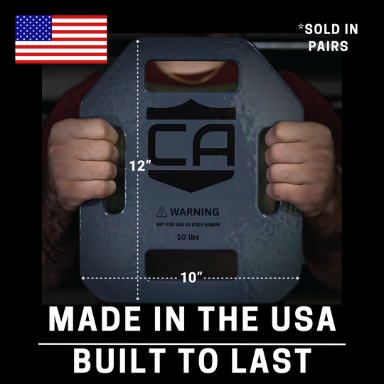 Caliber Armor Weighted Training Plates – Sold in Pairs | 5 lb, 7.5 lb, 10 lb, 15 lb Fitness Plate Options 2