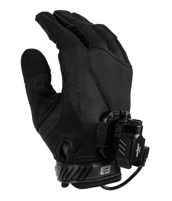 Exxtremity Patrol Gloves 2.0 Gloves 221B Tactical '+Hands-Free Hilight P3X 500 Lumens Rechargeable Light Black XS