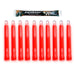 6 Inch Chemlights 10-Pack (Chemical Light Sticks) Accessories Cyalume Red 