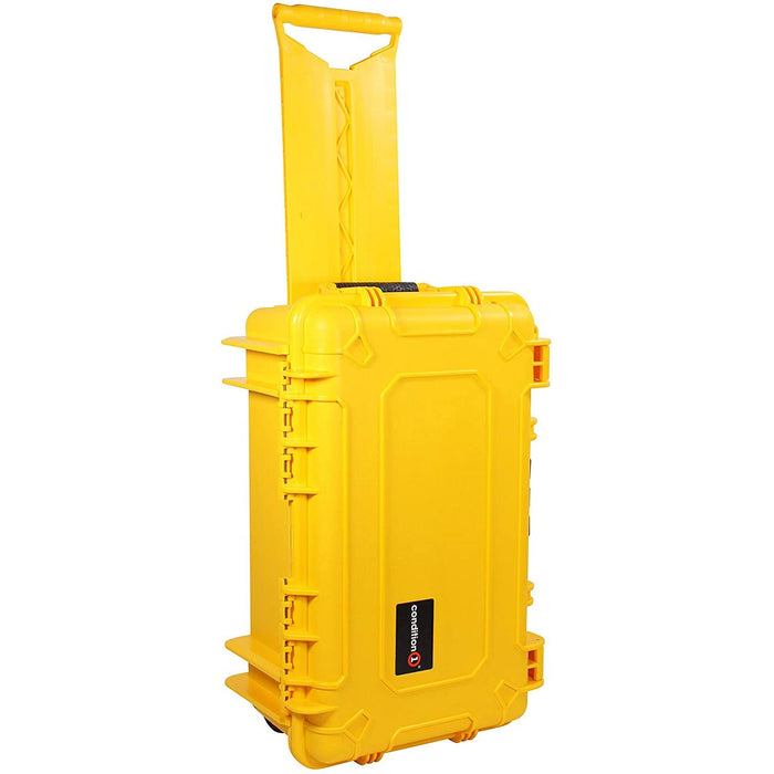 Condition 1 - Waterproof 22" Rolling Travel Trunk Tactical Case Condition 1 Yellow 