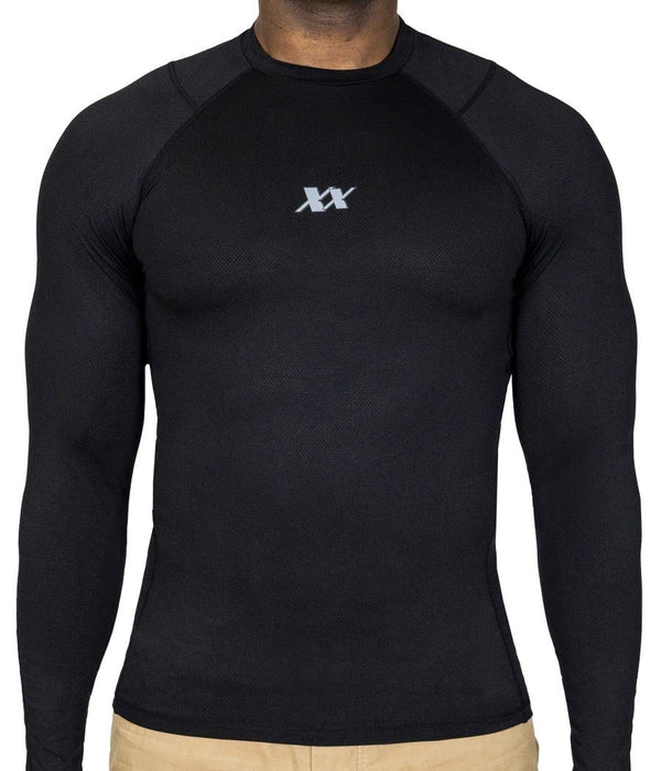Maxx-Dri Silver Elite BJJ Rash Guard Long Sleeve Shirt Apparel 221B Tactical 