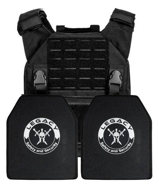 QRF Plate Carrier Full Package with Legacy Armor Plates - Fast Delivery Full package 221B Tactical Black Level III 