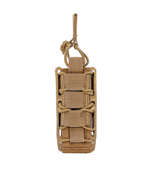 Rapid Access Single Pistol Open Top Molle Mag Pouch 221B Tactical Tan 